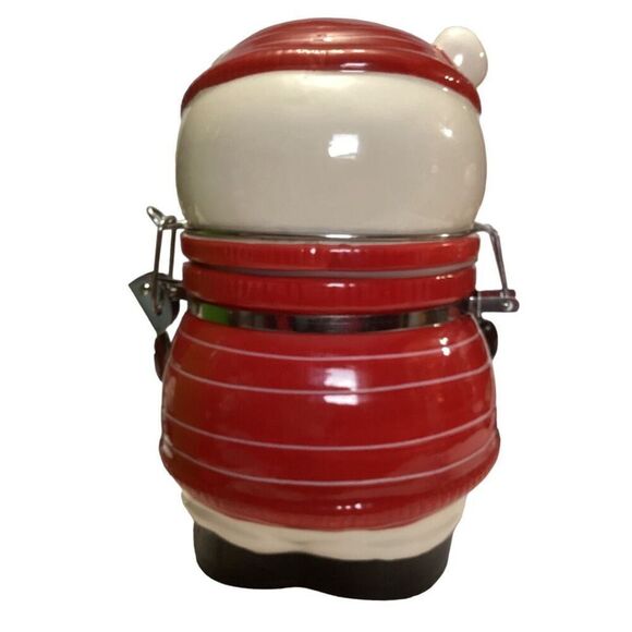 Swiss Miss Christmas Ceramic Polar Bear Canister Cookie Jar Holiday Jar - Picture 2 of 8